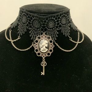 Skull & Key Choker